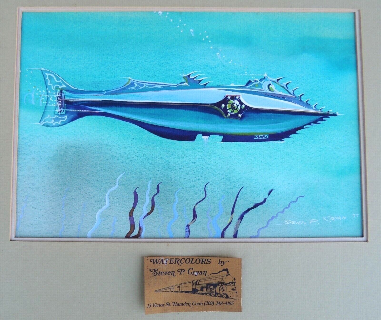 Walt Disney Nautilus Submarine 20000 Leagues under the Sea Original Watercolor