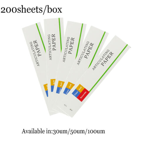 EASYINSMILE 200Sheets/box Dental Articulating Paper Strips Sheet  30U/50U/100U