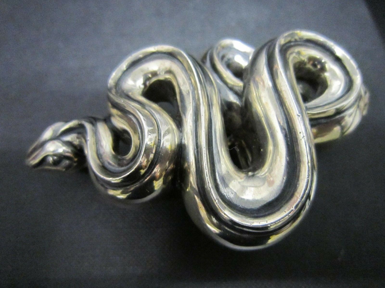 Rare Kieselstein-cord Sterling Slithering Snake Midsize Buckle