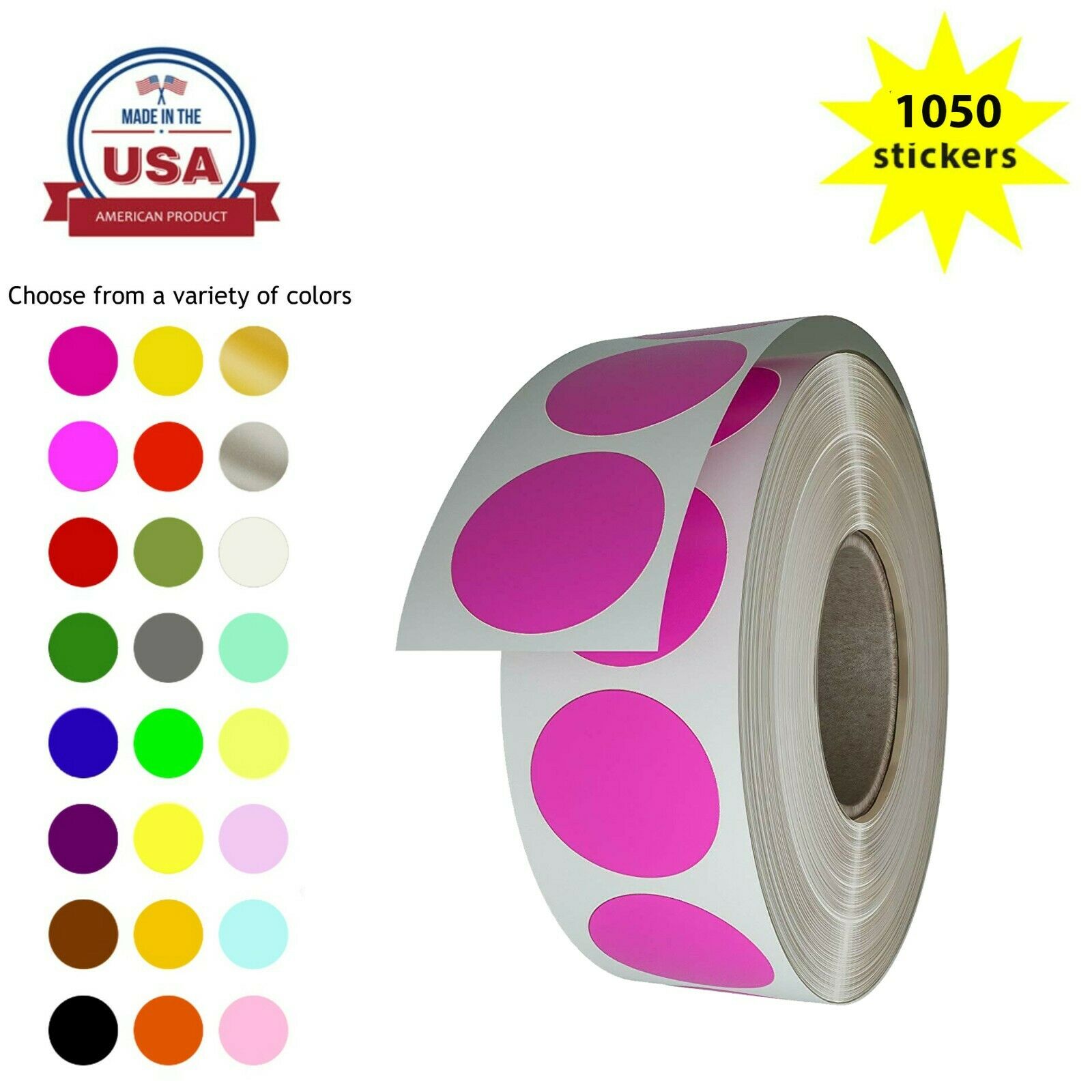 Round Dot Labels 19mm Color Coding Stickers For Marking & Craft 3/4 Inch Circles